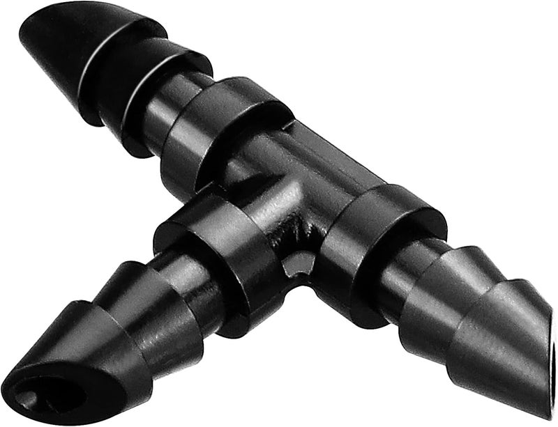 JAYEE 50 Pack Drip Irrigation 1/4” Barbed Tee Fittings, Barbed Connectors Fits Universal 1/4 Inch Drip Tubing, Irrigation Tee for Drip or Sprinkler System - Image 3